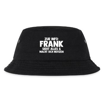 Frank - Kinder Bucket Hat - Schwarz - Vorne