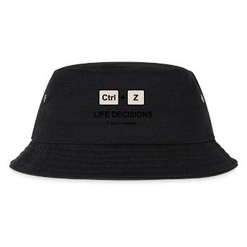 Ctrl + Z Life Decisions - Kids’ Bucket Hat - black - Front