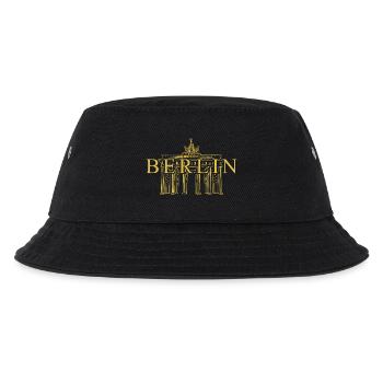 Brandenburger Tor in Berlin, Zeichnung Deutschland - Kinder Bucket Hat - Schwarz - Vorne