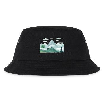 Gebirge - Kinder Bucket Hat - Schwarz - Vorne
