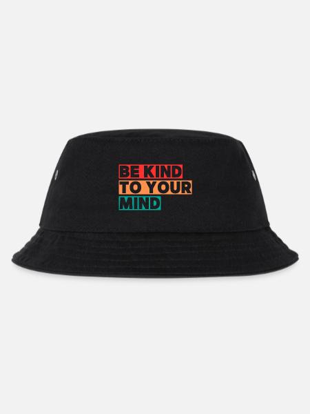 Be kind to your mind - Kinder Bucket Hat - Schwarz