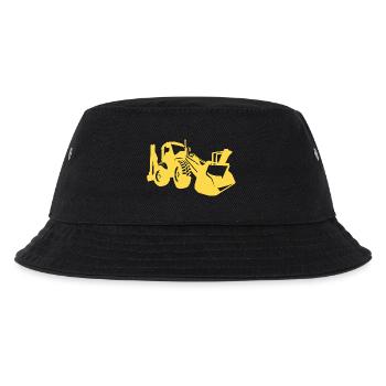 Bagger Radlader Baugeräteführer Silhouette - Kinder Bucket Hat - Schwarz - Vorne