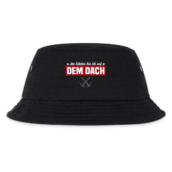 Am liebsten bin ich auf dem Dach - Kinder Bucket Hat - Schwarz - Vorne