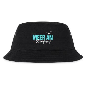 Meer An Kopf Aus Nordsee Hamburg Norddeutsch Küste - Kinder Bucket Hat - Schwarz - Vorne