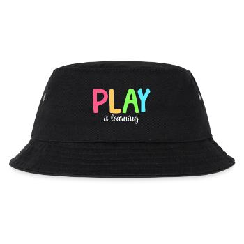 Playing is learning, preschool, preschool, kindergarten - Kids’ Bucket Hat - black - Front