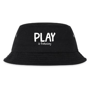 Playing is learning, preschool, preschool, kindergarten - Kids’ Bucket Hat - black - Front