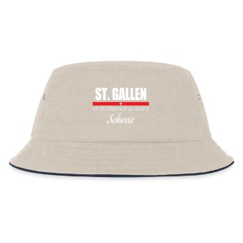 St. Gallen - Kinder Bucket Hat - Natur/Navy - Vorne