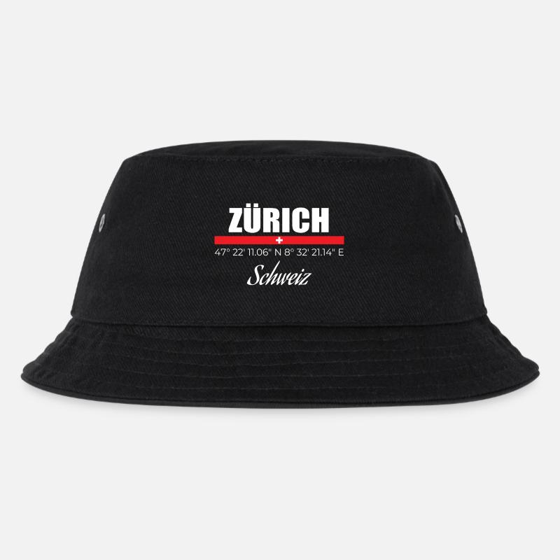 Zürich - Kinder Bucket Hat - Schwarz