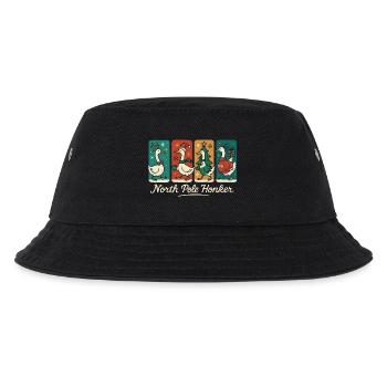 Gans Weihnachten Lustig Santa Nordpol Honker - Kinder Bucket Hat - Schwarz - Vorne