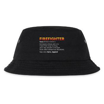 Feuerwehr - Kinder Bucket Hat - Schwarz - Vorne