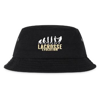 Lacrosse Evolution Funny Sports Humor Parody - Kids’ Bucket Hat - black - Front