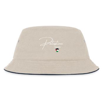 Palestinian Flag, I'm with Palestine - Kids’ Bucket Hat - ecru/navy - Front