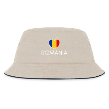 Ich liebe Rumänien, rumänischen Stolz - Kinder Bucket Hat - Natur/Navy - Vorne