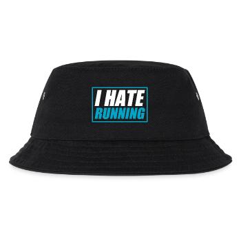 I hate running lustiges Lauf Joggen Läufer - Kinder Bucket Hat - Schwarz - Vorne