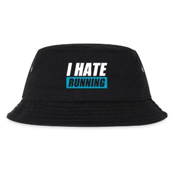 I hate running lustiges Lauf Joggen Läufer - Kinder Bucket Hat - Schwarz - Vorne