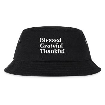 Dankbar, dankbar. - Kinder Bucket Hat - Schwarz - Vorne