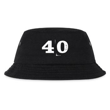 Grunge Forty Number Texture 40 - Kids’ Bucket Hat - black - Front