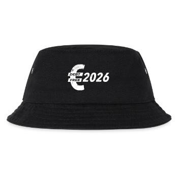 Debt-free in the New Year | New Year's resolutions 2026 - Kids’ Bucket Hat - black - Front