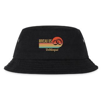 Level 05 Unlocked Retro Graphic Design - Kids’ Bucket Hat - black - Front
