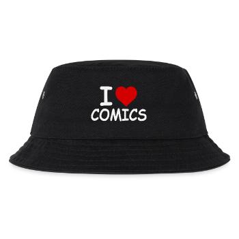 I Love Comics - Retro Bold - Kinder Bucket Hat - Schwarz - Vorne