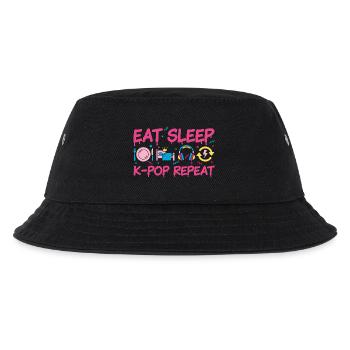 Eat Sleep K-Pop Repeat Kpop Korean Music - Kids’ Bucket Hat - black - Front