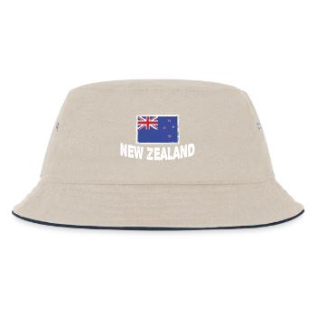 Neuseeländische Neuseeländische Flagge Neuseelands - Kinder Bucket Hat - Natur/Navy - Vorne