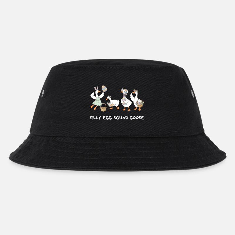 Silly Egg Squad Goose Ostern - Kinder Bucket Hat - Schwarz