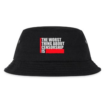 The Worst Thing About Censorship Is Funny Irony - Kids’ Bucket Hat - black - Front