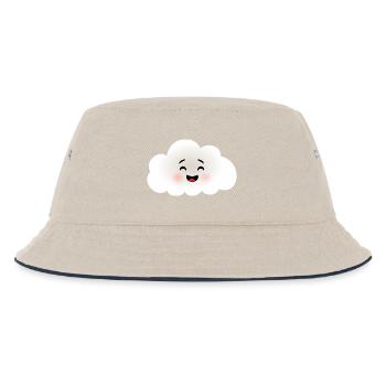 Glückliche Wolke - Kinder Bucket Hat - Natur/Navy - Vorne