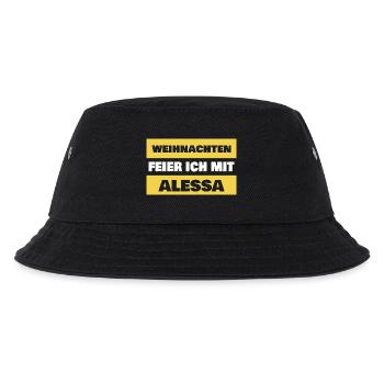 Weihnachten Feier Ich Mit Alessa - Kinder Bucket Hat - Schwarz - Vorne
