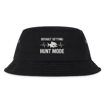 Jagdmodus aktiv | Piranha Angler Humor - Kinder Bucket Hat - Schwarz - Vorne