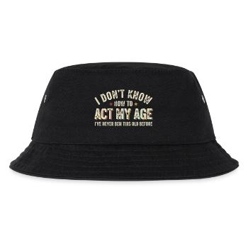 Humor Geburtstag Jugend Ewiger Retro - Kinder Bucket Hat - Schwarz - Vorne
