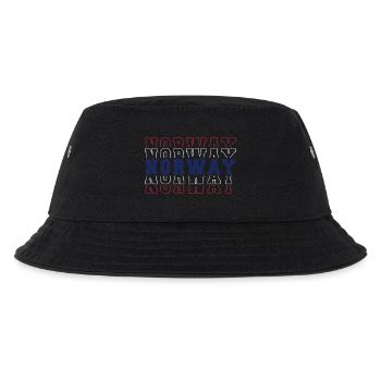 Norway Football Fan Flag Pride Red White Blue - Kids’ Bucket Hat - black - Front