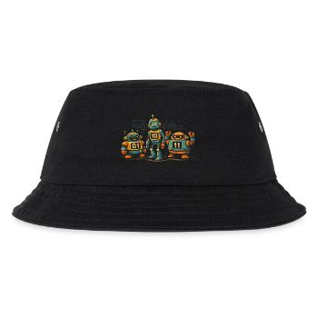Geek Robots Binary Code Computer Science IT - Kids’ Bucket Hat - black - Front
