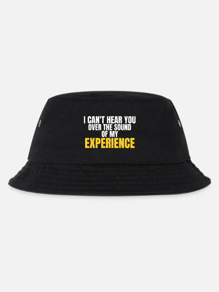 Ich höre dich nicht über das lustige Arbeitskleidungszitat - Kinder Bucket Hat - Schwarz