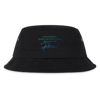 Voltigieren Spruch – Geschenk für Voltigierer - Kinder Bucket Hat - Schwarz - Vorne