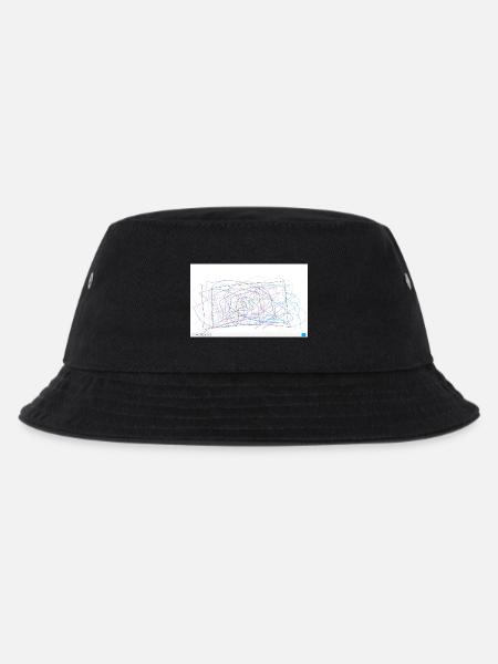 Abstrakte Farbwirbel Skizze - Kinder Bucket Hat - Schwarz
