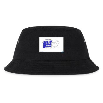 Sonnenkraft Muster in Blau - Kinder Bucket Hat - Schwarz - Vorne
