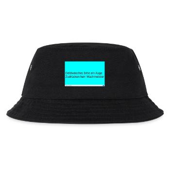Wächterwitz: Auge Zudrücken - Kinder Bucket Hat - Schwarz - Vorne