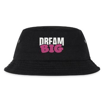 Dream Big Bold Pink Typography - Kids’ Bucket Hat - black - Front