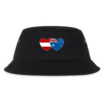 Autriche Australie Drapeau Coeur - Bob Enfant - noir - Devant