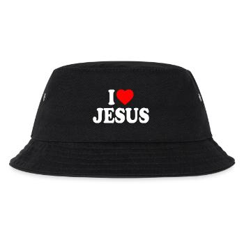 I love jesus - Kinder Bucket Hat - Schwarz - Vorne
