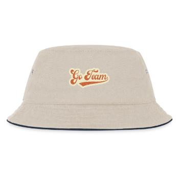 Go Team - Kids’ Bucket Hat - ecru/navy - Front