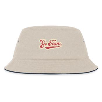 Go Team - Kids’ Bucket Hat - ecru/navy - Front