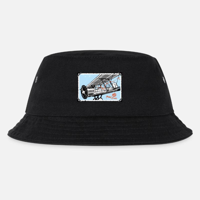 Doppeldecker - Kinder Bucket Hat - Schwarz
