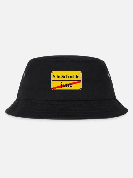 Ortsschild jung - Alte Schachtel - Kinder Bucket Hat - Schwarz