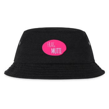 Frag Mutti 2c - Kinder Bucket Hat - Schwarz - Vorne