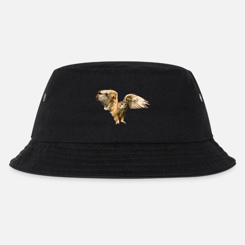 owl eule uhu kautz kaeutzchen animals - Kinder Bucket Hat - Schwarz