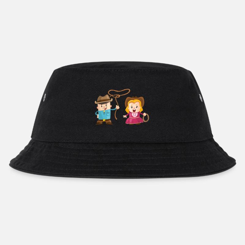 Cowboy avec une fille - Bob Enfant - noir