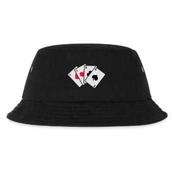 poker cards - Kinder Bucket Hat - Schwarz - Vorne